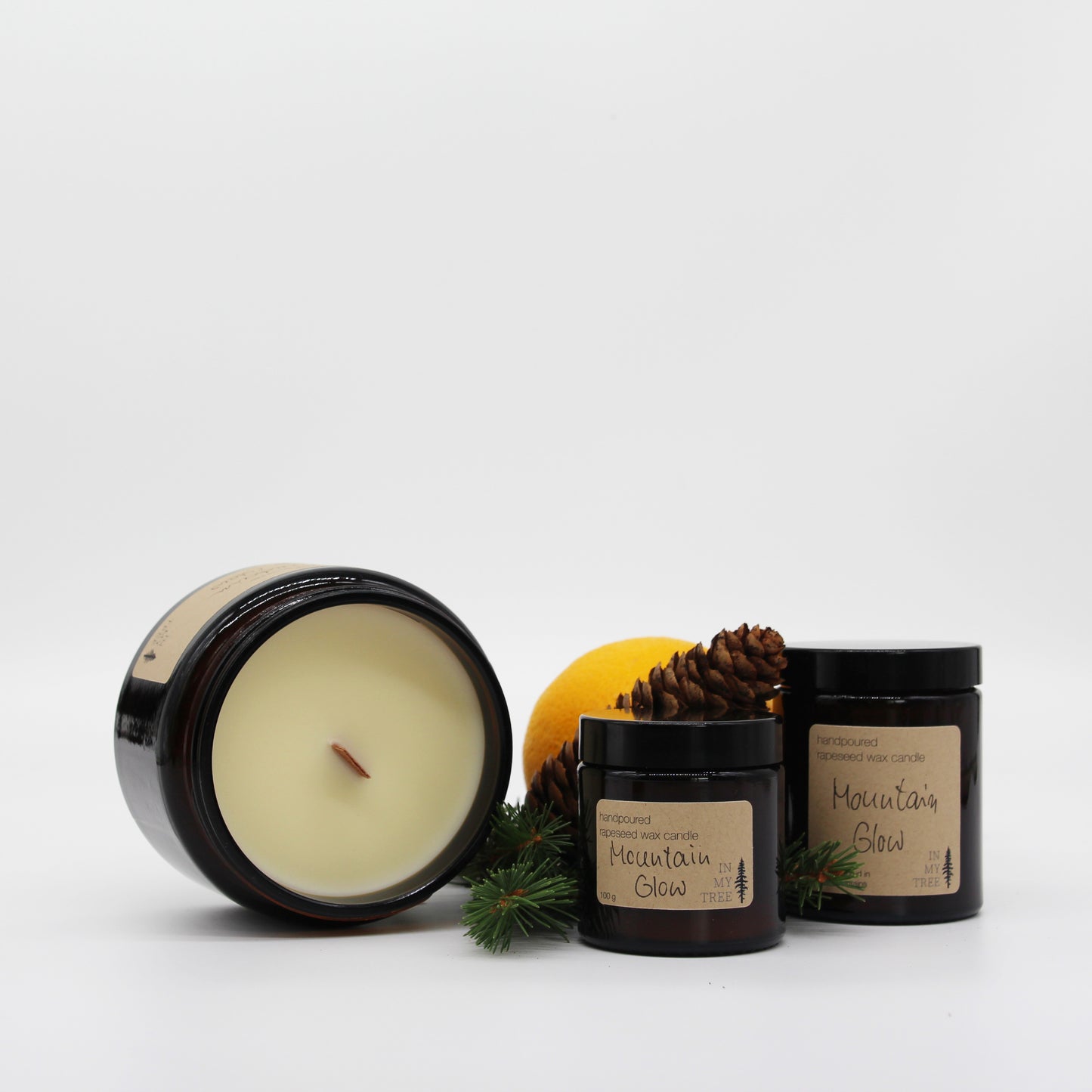 Rapswachskerze "Mountain Glow" - fruchtig waldig