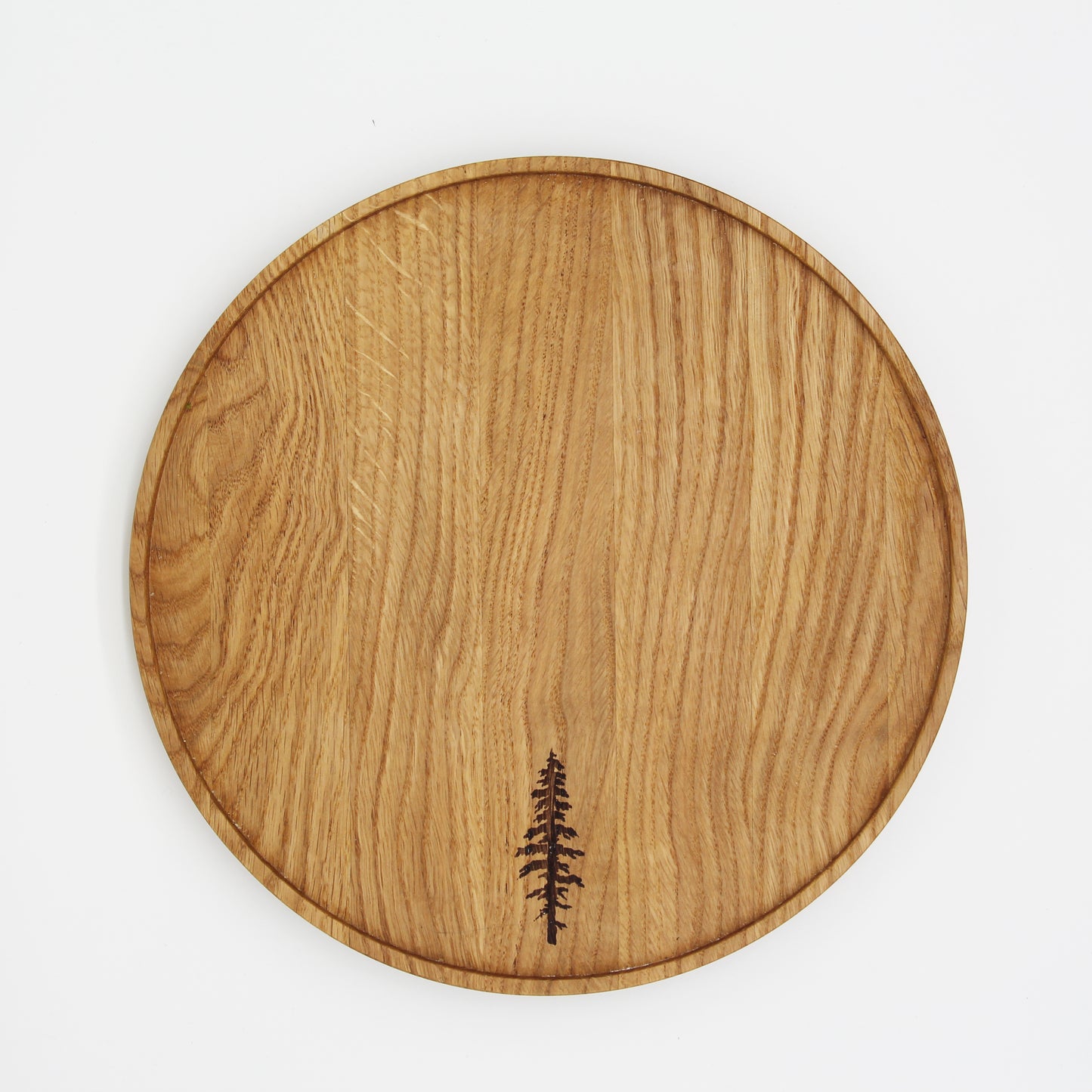 Holztablett "Wood & Soul", Eiche, rund (verschiedene Größen)