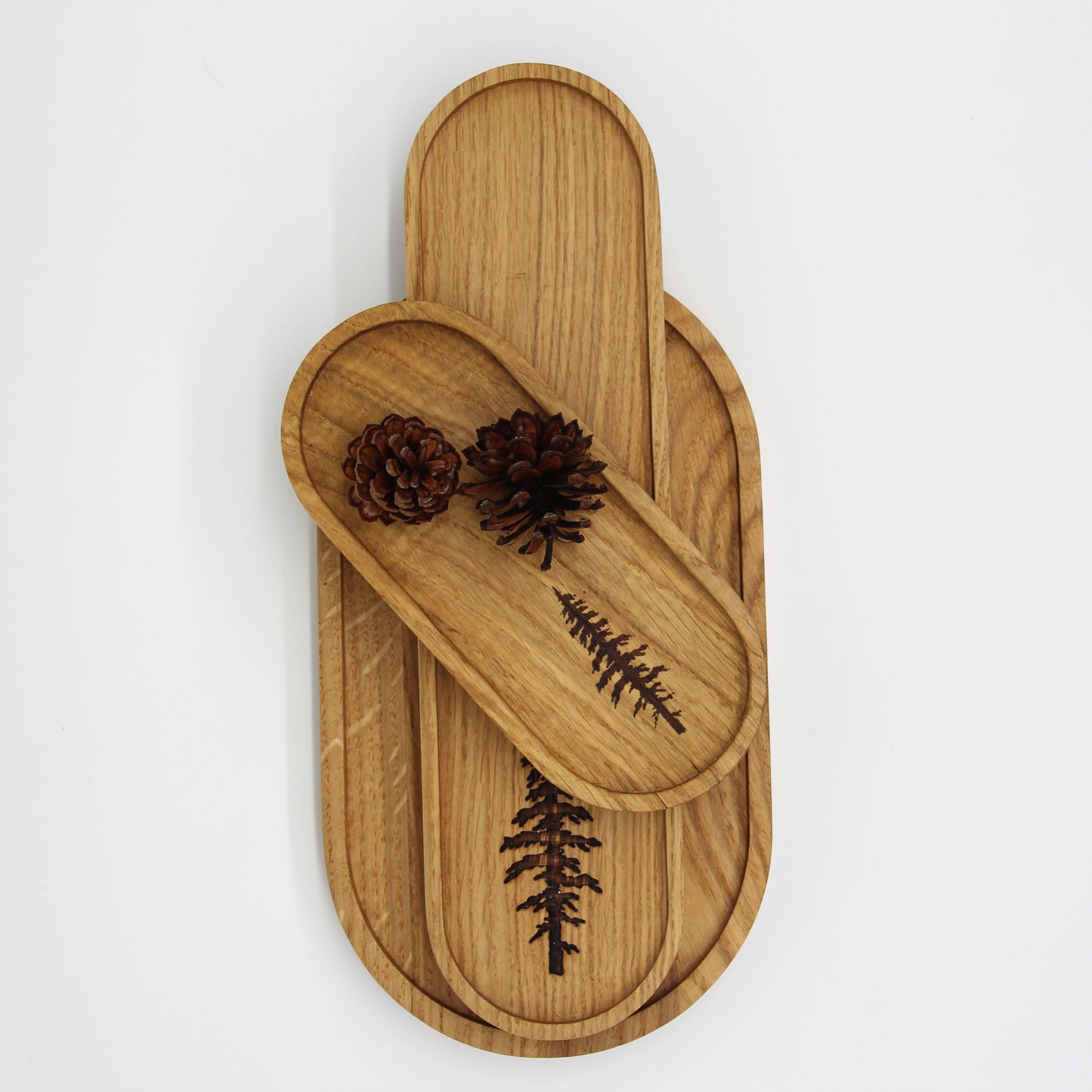 Holztablett "Wood & Soul", Eiche, oval (verschiedene Größen)